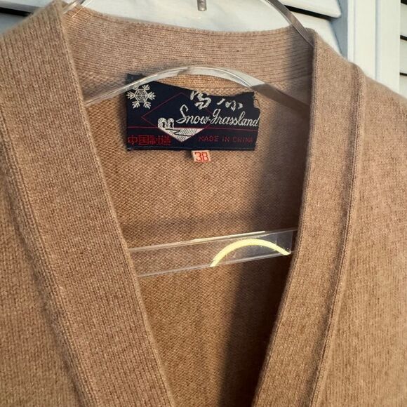 Snow Grassland cashmere vest with buttons - 38 - Picture 3 of 5